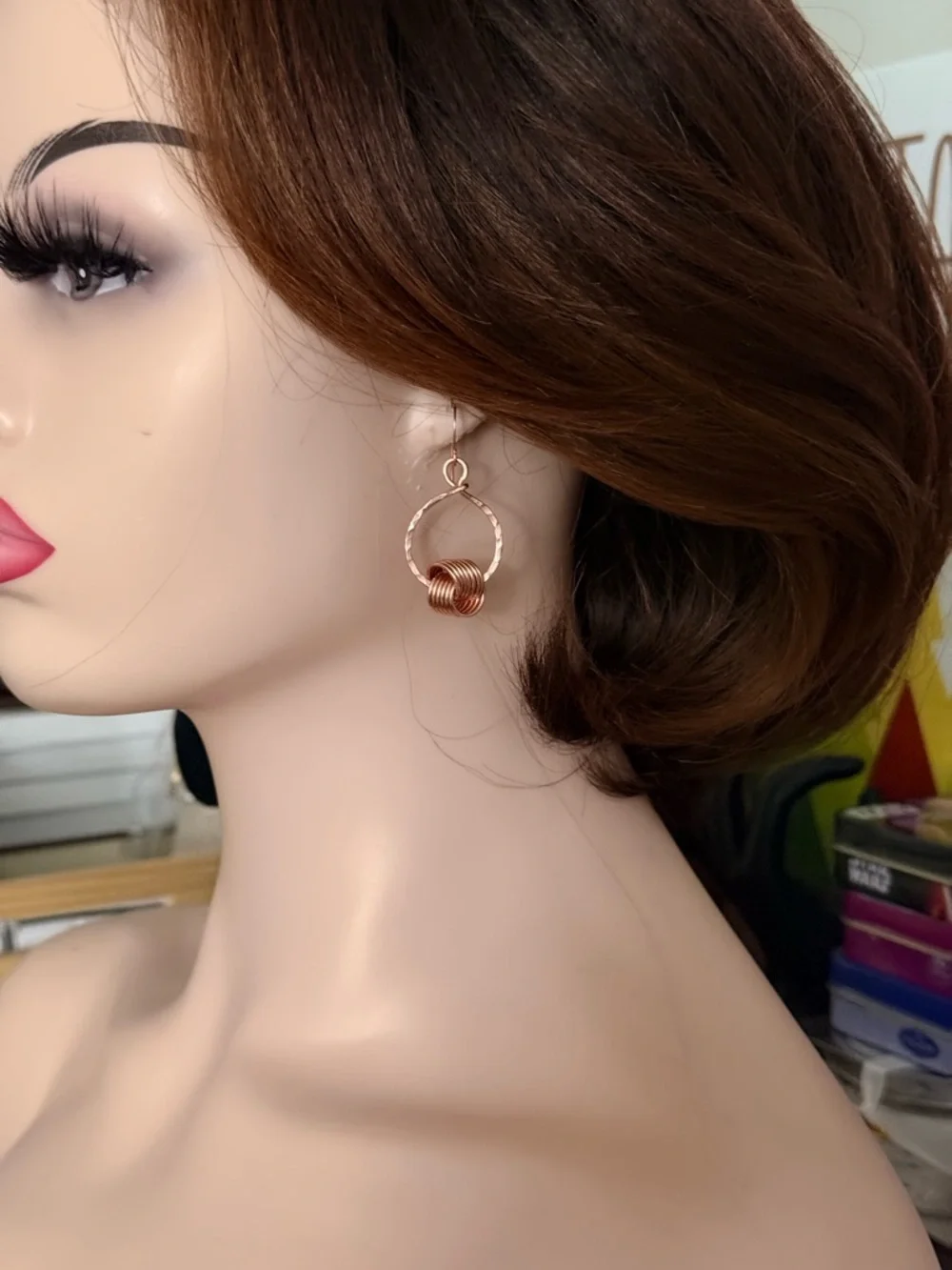 Artisan hoop earrings